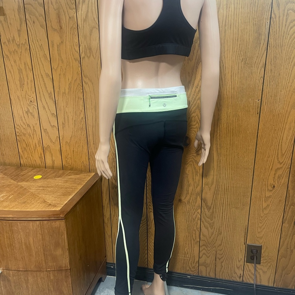 Lululemon" Pant leggings black & Green - Picture 11 of 13